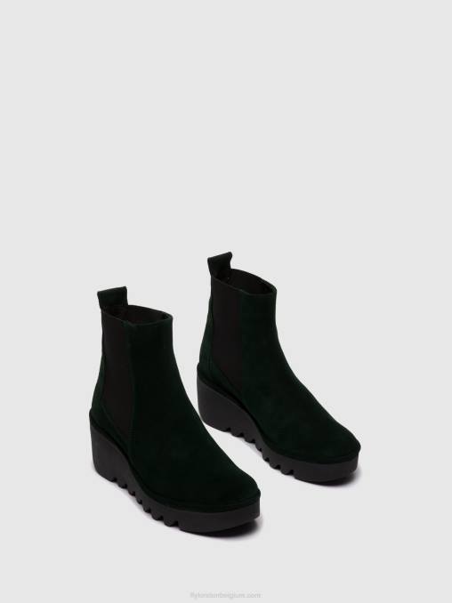 oliesuede groen bos Fly London vrouwen chelsea enkellaarzen bagu233 V2B0257