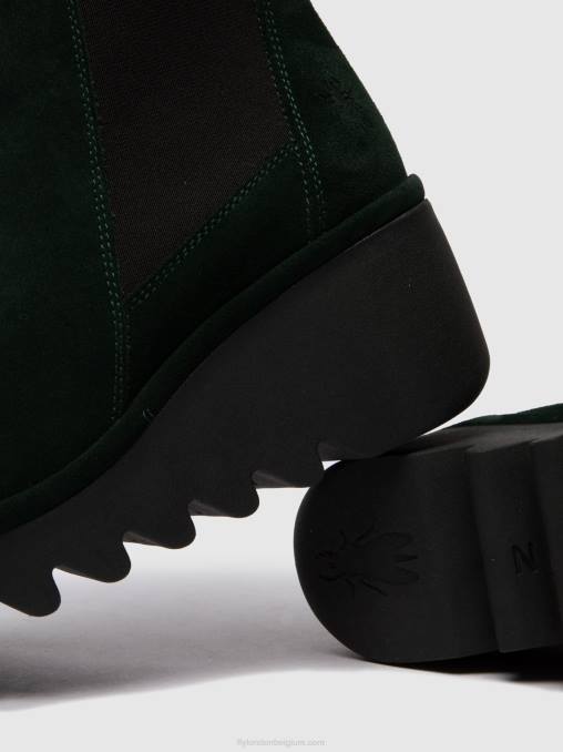 oliesuede groen bos Fly London vrouwen chelsea enkellaarzen bagu233 V2B0257