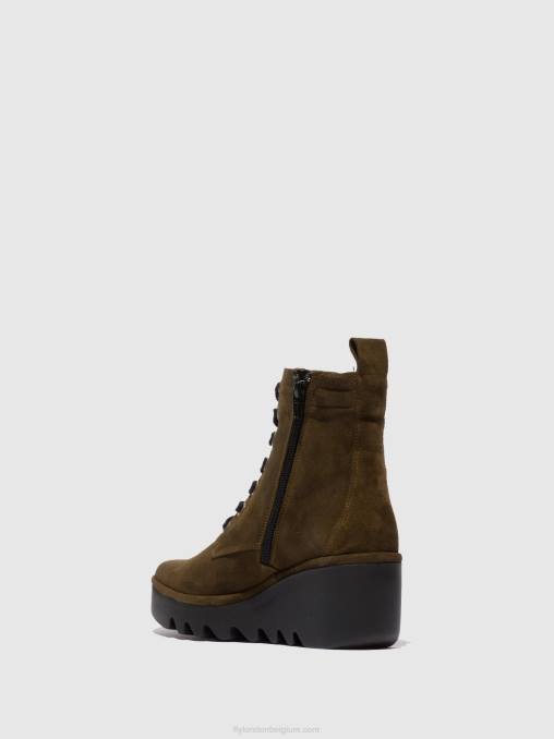 oliesuede slib Fly London vrouwen enkellaarzen met veters biaz329 V2B0212