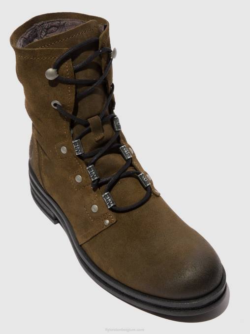oliesuede slib Fly London vrouwen enkellaarzen met veters knot792 V2B0202
