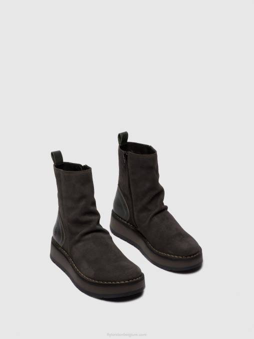 oliesuede/vloerkleed diesel Fly London vrouwen enkellaarzen met ritssluiting reno053 V2B0249
