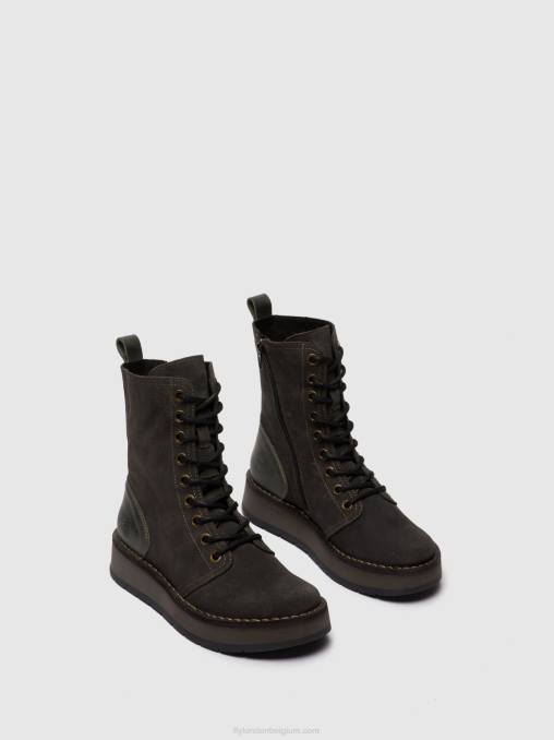 oliesuede/vloerkleed diesel Fly London vrouwen enkellaarzen met veters rami043 V2B0247