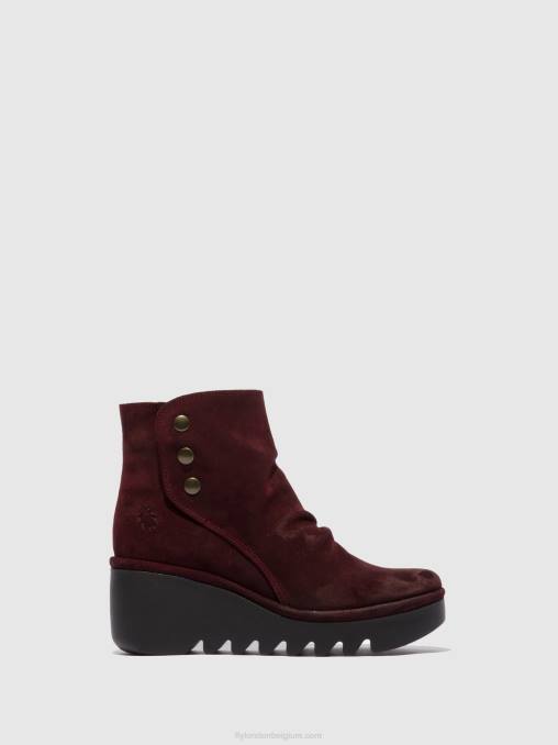oliesuede wijn Fly London vrouwen enkellaarzen met rits brom344 V2B0181