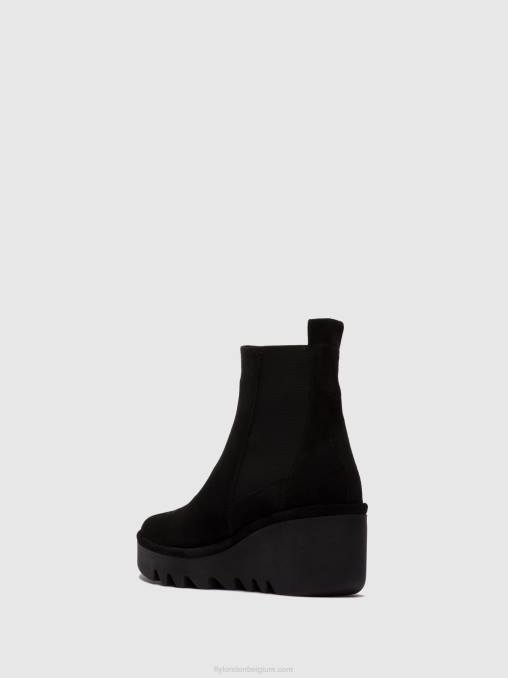oliesuede zwart Fly London vrouwen chelsea enkellaarzen bagu233 V2B0261