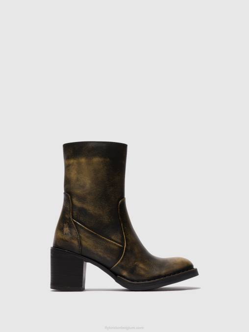 olijf Fly London vrouwen enkellaarzen met rits becy097 V2B067