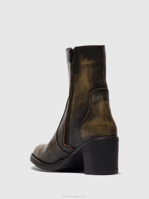 olijf Fly London vrouwen enkellaarzen met rits becy097 V2B067