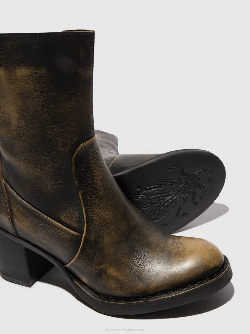 olijf Fly London vrouwen enkellaarzen met rits becy097 V2B067