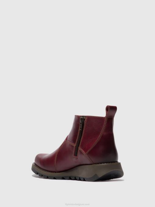 paars Fly London vrouwen enkellaarzen met ritssluiting sely918 V2B046