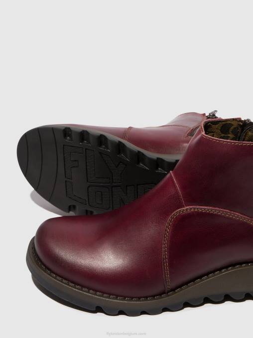 paars Fly London vrouwen enkellaarzen met ritssluiting sely918 V2B046