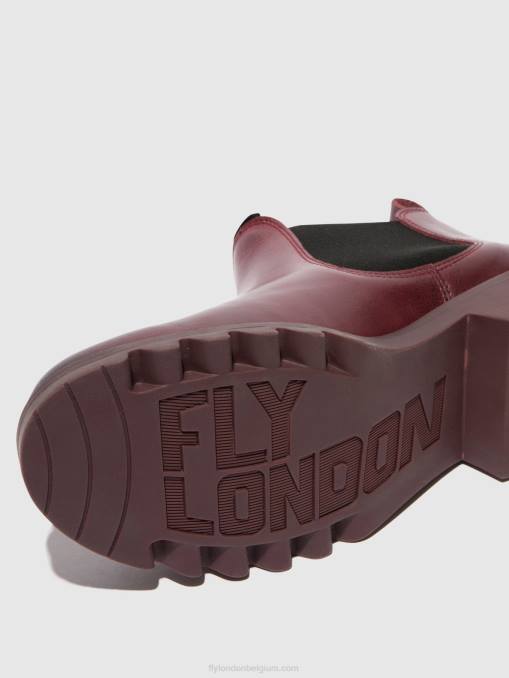 paars (paarse zool) Fly London vrouwen chelsea enkellaarzen rika894 V2B0126