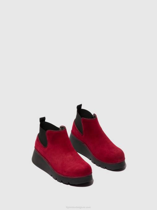 rood Fly London vrouwen elastische enkellaarzen pada403 V2B0111