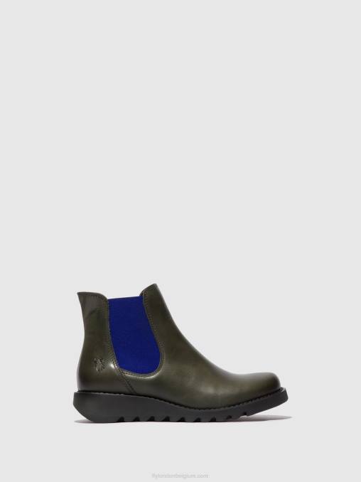 salv diesel (blauw elastiek) Fly London vrouwen chelsea enkellaarzen V2B0118