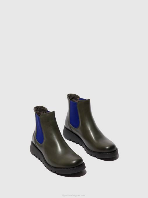 salv diesel (blauw elastiek) Fly London vrouwen chelsea enkellaarzen V2B0118