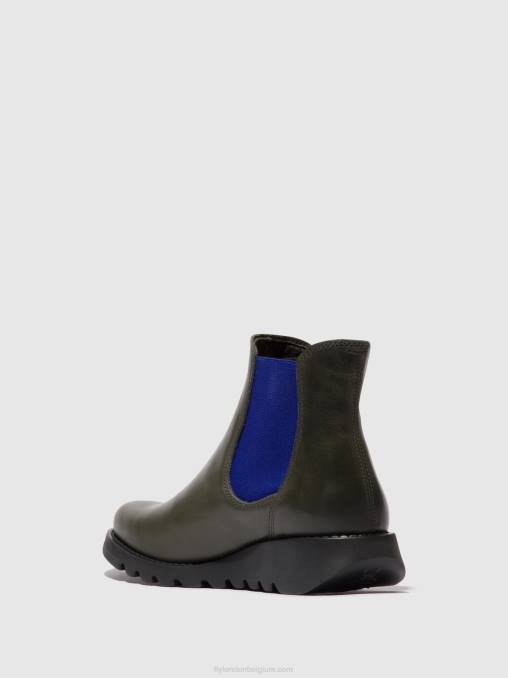 salv diesel (blauw elastiek) Fly London vrouwen chelsea enkellaarzen V2B0118