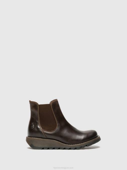 salv donkerbruin Fly London vrouwen chelsea enkellaarzen V2B0272