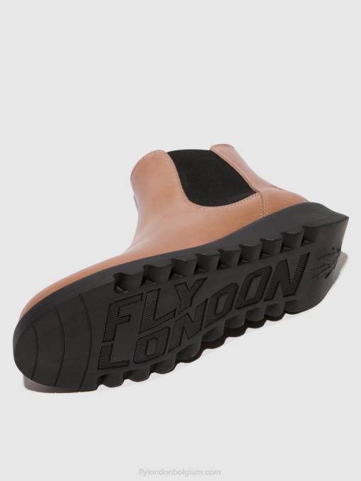 salv rose (zwart elastiek) Fly London vrouwen chelsea enkellaarzen V2B0117