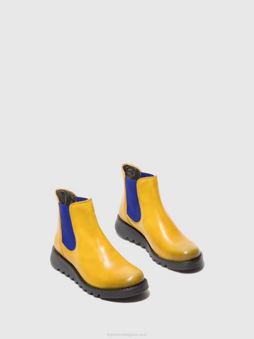 salv vloerkleed mosterd (blauw elastiek) Fly London vrouwen chelsea enkellaarzen V2B0178