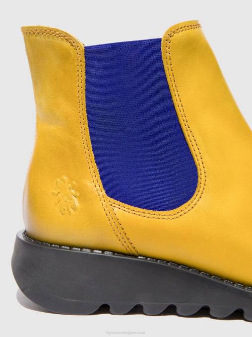 salv vloerkleed mosterd (blauw elastiek) Fly London vrouwen chelsea enkellaarzen V2B0178