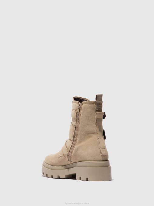 suède creme Fly London vrouwen enkellaarzen met gesp jeda817 V2B0242