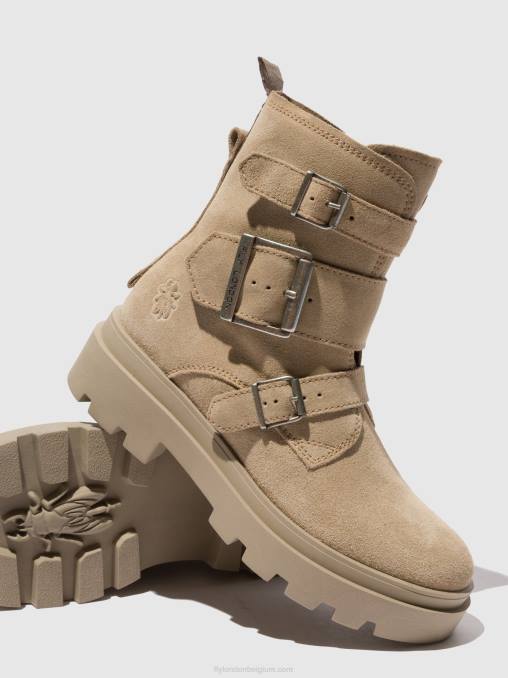 suède creme Fly London vrouwen enkellaarzen met gesp jeda817 V2B0242