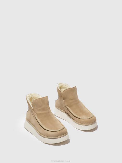 suède/vloerkleed creme Fly London vrouwen enkellaarzen met ronde neus coze348 V2B0168