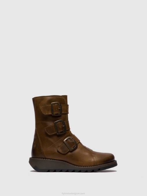 tapijt kameel Fly London vrouwen enkellaarzen met gesp scop110 V2B0246