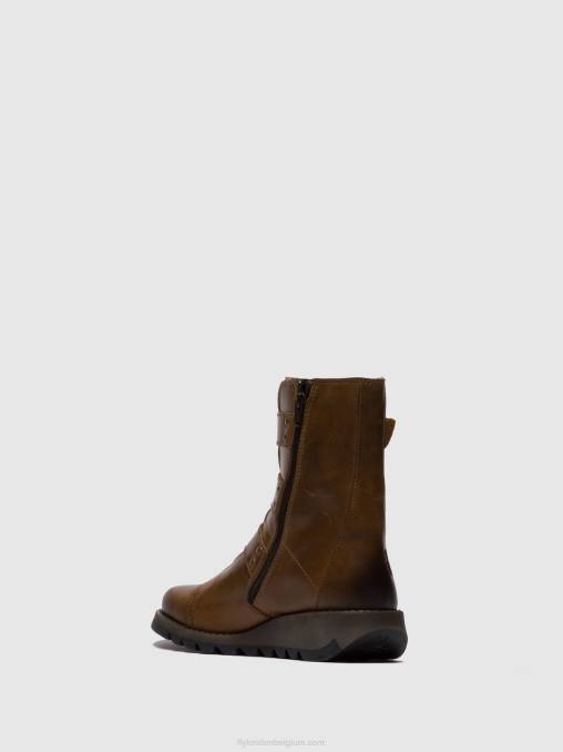 tapijt kameel Fly London vrouwen enkellaarzen met gesp scop110 V2B0246
