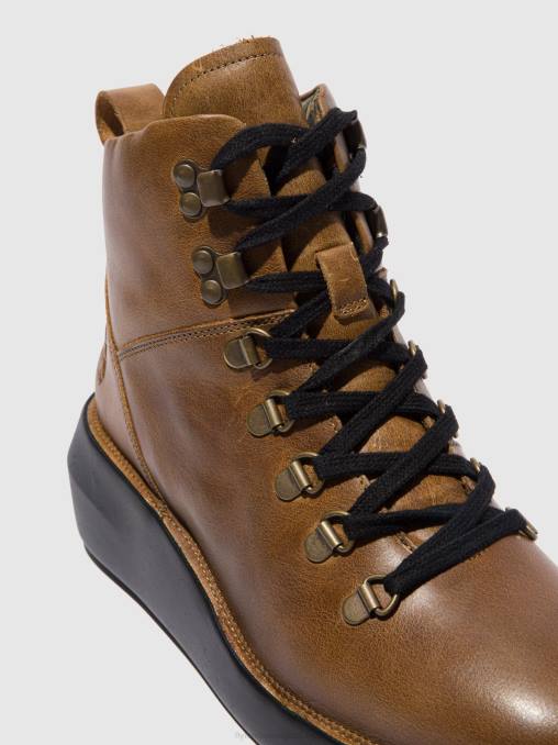 tapijt kameel Fly London vrouwen enkellaarzen met veters bika501 V2B0206