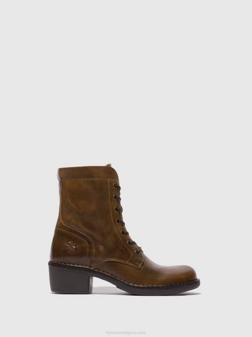 tapijt kameel Fly London vrouwen enkellaarzen met veters milu044 V2B0194