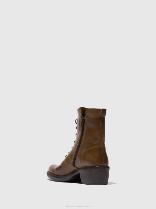 tapijt kameel Fly London vrouwen enkellaarzen met veters milu044 V2B0194