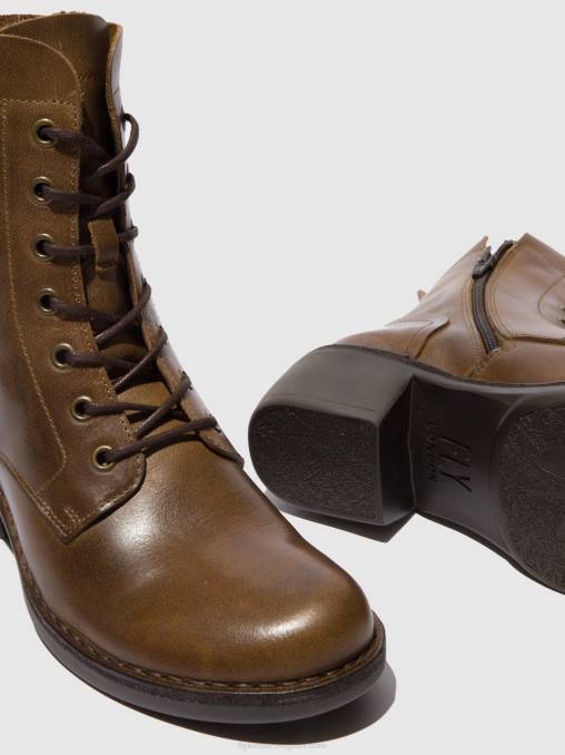 tapijt kameel Fly London vrouwen enkellaarzen met veters milu044 V2B0194