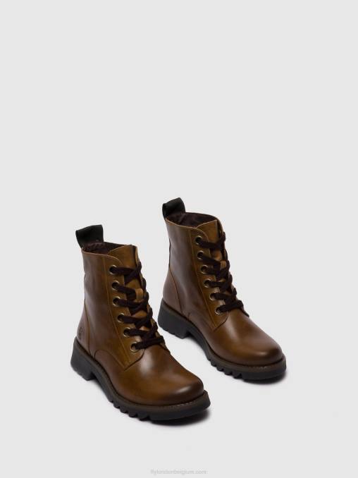 tapijt kameel Fly London vrouwen enkellaarzen met veters ragi539 V2B0251