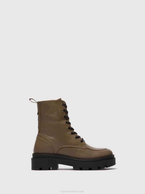 taupe Fly London vrouwen enkellaarzen met veters jaye878 V2B0101
