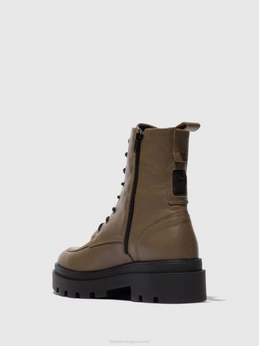 taupe Fly London vrouwen enkellaarzen met veters jaye878 V2B0101