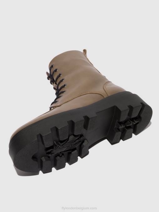 taupe Fly London vrouwen enkellaarzen met veters jaye878 V2B0101