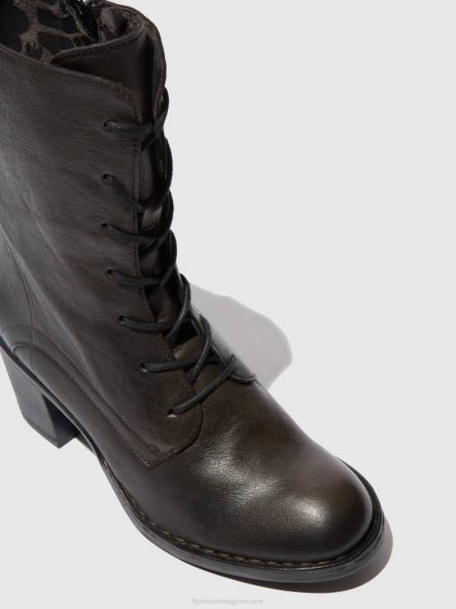 verona grond Fly London vrouwen enkellaarzen met veters blya070 V2B0204