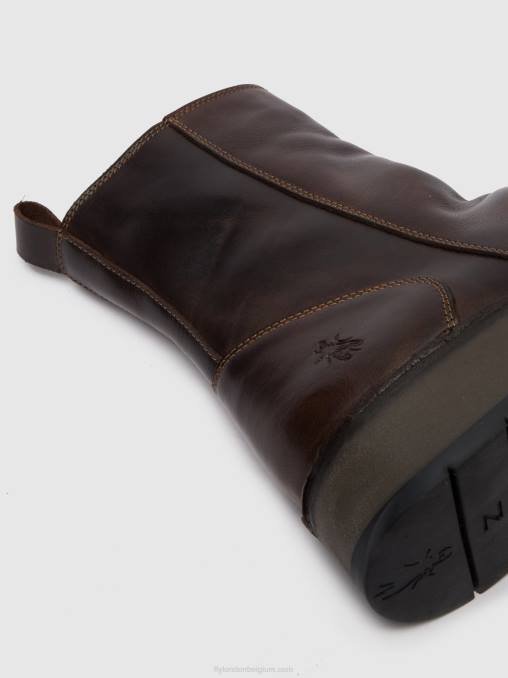 vloerkleed dk. bruin Fly London vrouwen enkellaarzen met ritssluiting reno053 V2B0285