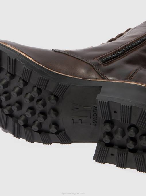 vloerkleed dk. bruin Fly London vrouwen enkellaarzen met veters thor035 V2B0245