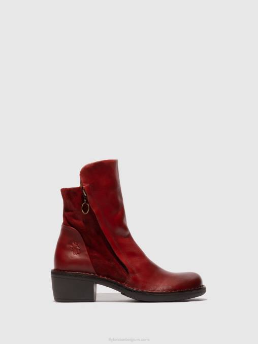 vloerkleed/oliesuède rood Fly London vrouwen enkellaarzen met ritssluiting mely074 V2B0179