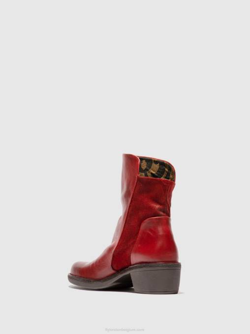 vloerkleed/oliesuède rood Fly London vrouwen enkellaarzen met ritssluiting mely074 V2B0179