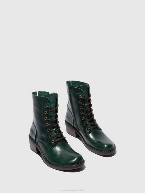 vloerkleed petrol Fly London vrouwen enkellaarzen met veters milu044 V2B0195
