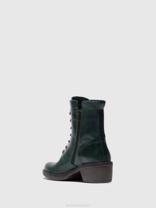 vloerkleed petrol Fly London vrouwen enkellaarzen met veters milu044 V2B0195