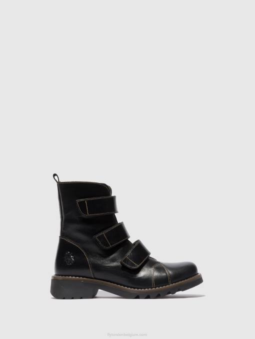 vloerkleed zwart Fly London vrouwen enkellaarzen met klittenband rach790 V2B0190