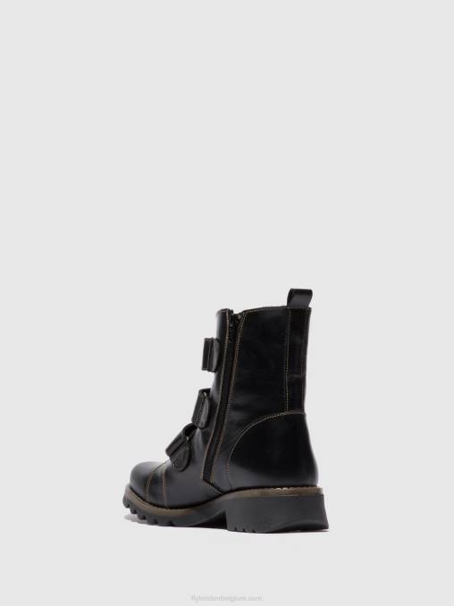 vloerkleed zwart Fly London vrouwen enkellaarzen met klittenband rach790 V2B0190