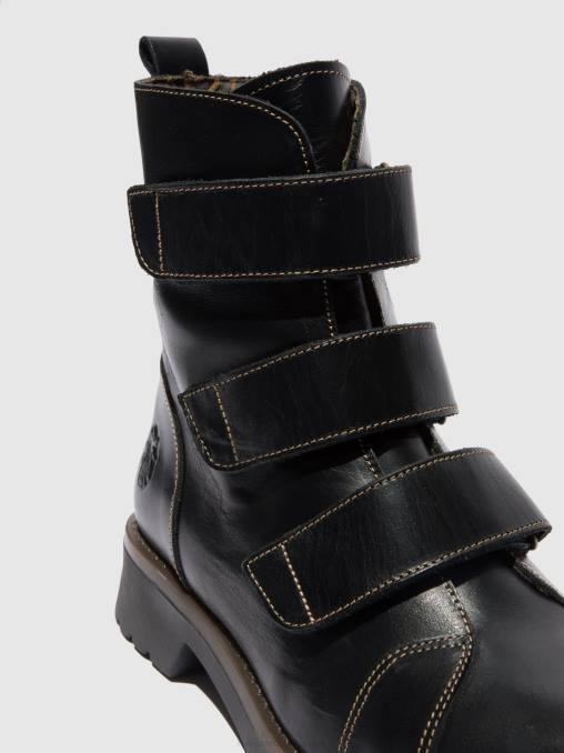 vloerkleed zwart Fly London vrouwen enkellaarzen met klittenband rach790 V2B0190