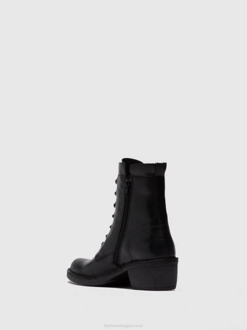 vloerkleed zwart Fly London vrouwen enkellaarzen met veters milu044 V2B0252