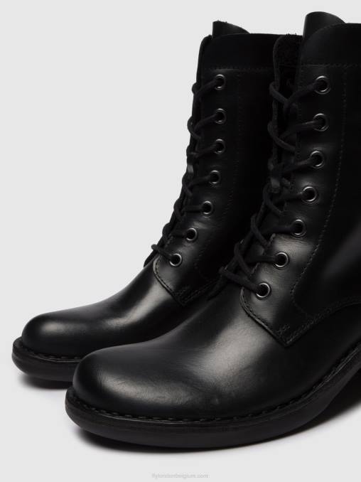 vloerkleed zwart Fly London vrouwen enkellaarzen met veters milu044 V2B0252
