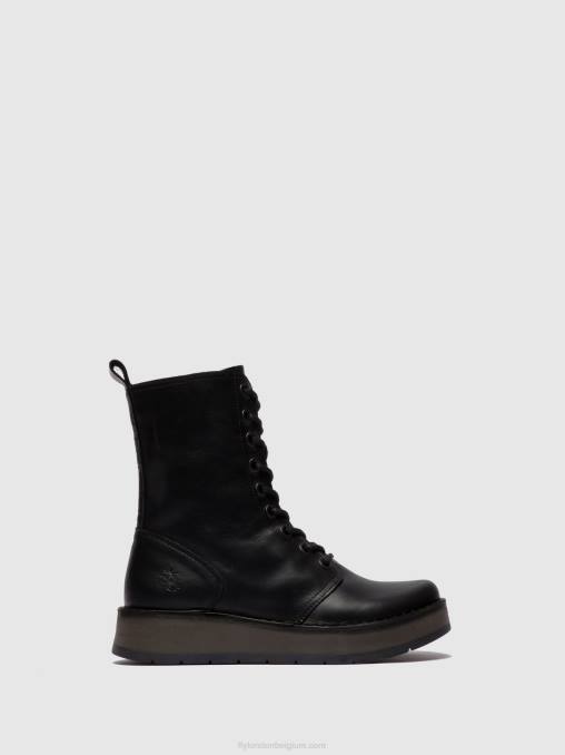 vloerkleed zwart Fly London vrouwen enkellaarzen met veters rami043 V2B0250