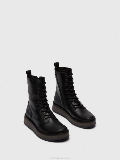 vloerkleed zwart Fly London vrouwen enkellaarzen met veters rami043 V2B0250