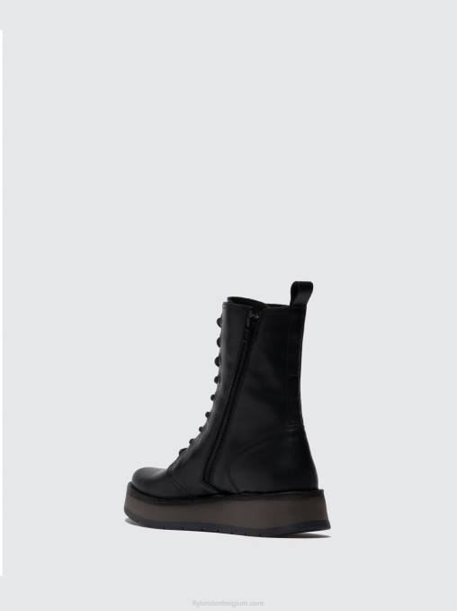 vloerkleed zwart Fly London vrouwen enkellaarzen met veters rami043 V2B0250